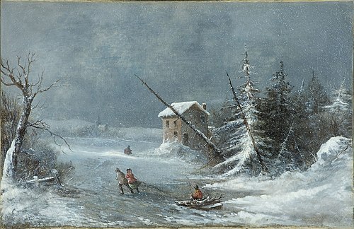 The Blizzard, 1860, Cornelius Krieghoff