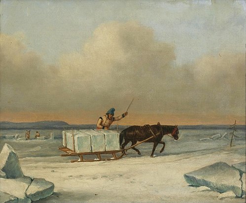 The Ice Cutters on the St. Lawrence at Longueuil, , Cornelius Krieghoff