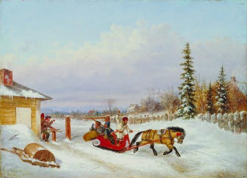 La barrière de péage, 1861, Cornelius Krieghoff
