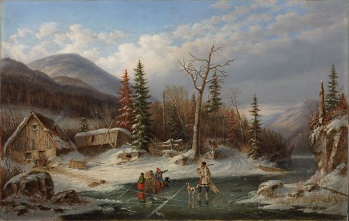 Paysage d'hiver, Laval, 1862, Cornelius Krieghoff