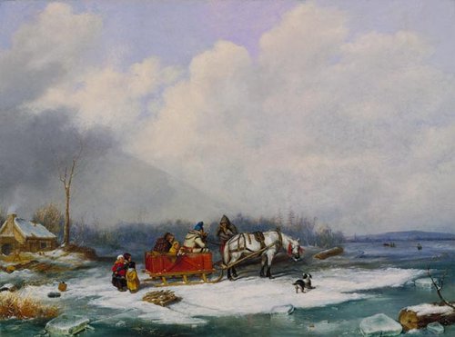 Paysage d'hiver, 1849, Cornelius Krieghoff