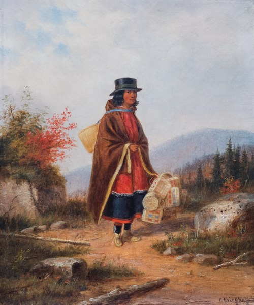 La Vendeuse de paniers, 1860, Cornelius Krieghoff