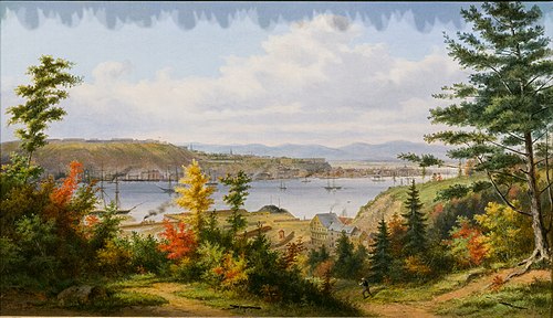 Québec vu de la Pointe De Lévy, 1863, Cornelius Krieghoff