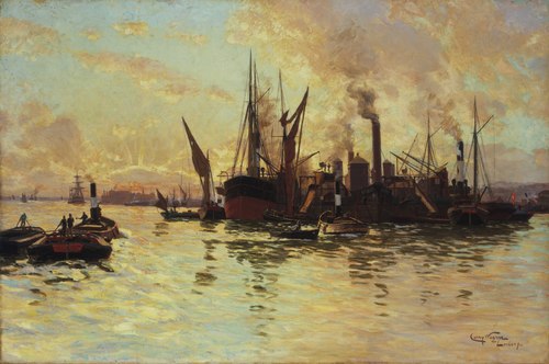 The coaling derrick, 'Atlas 1', 1896, Cornelius Wagner