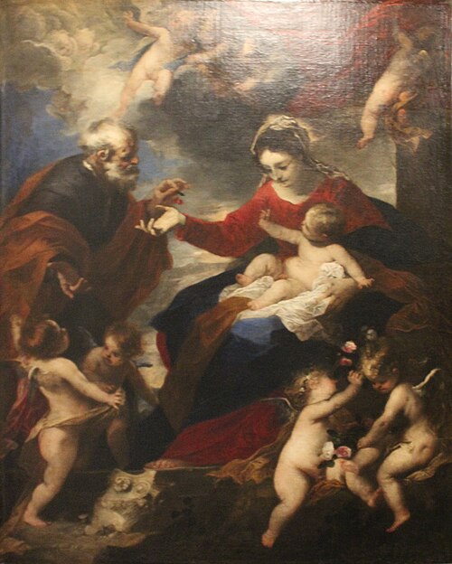 Repos de la sainte famille, 1650, Valerio Castello