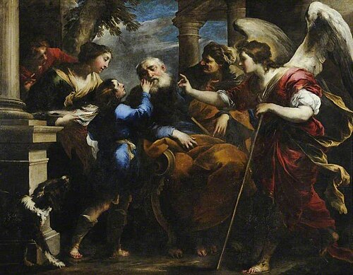 Tobias Healing the Blind Tobit, 1650, Valerio Castello