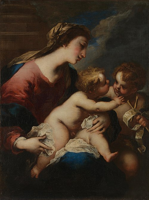 The Virgin and Child with Saint John the Baptist, 1650, Valerio Castello
