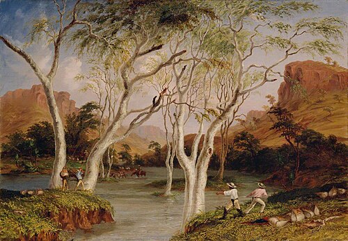Incident in the North West Australian Expedition, 1855, Thomas Baines