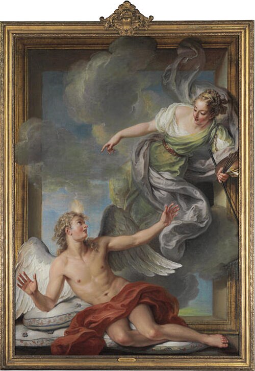 Awakening sleeping Genius, 1730, Charles Antoine Coypel