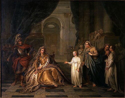 Athalie interrogeant Joas (Niort), 1747, Charles Antoine Coypel