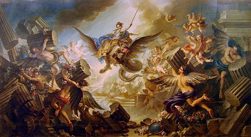 La Destruction du palais d'Armide, 1737, Charles Antoine Coypel