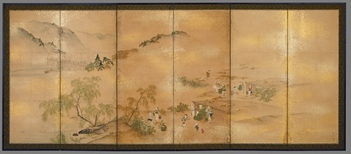 Tea Picking at Uji; Tea Party at Yoshida, , Maruyama Ōzui