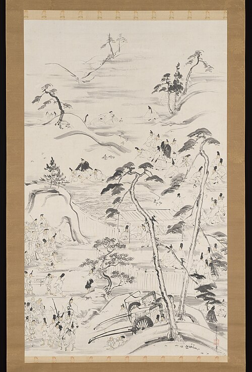 Emperor Enyū’s Outing to Funaokayama on the First Day of the Rat in the New Year, 1834, Reizei Tamechika