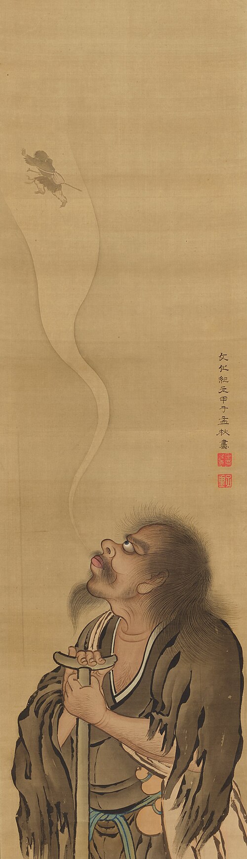 Chinese Immortals [one of a pair], 1804, Hara Zaichū