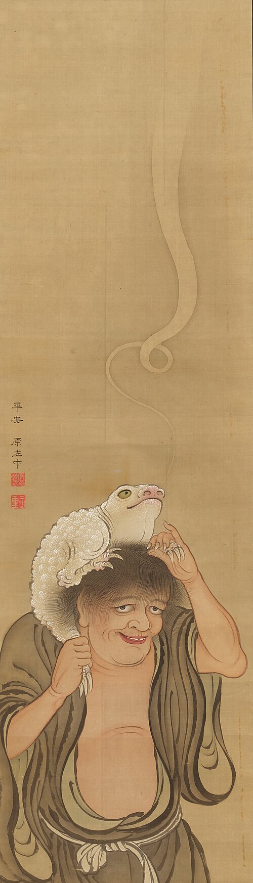 Chinese Immortals [one of a pair], 1804, Hara Zaichū