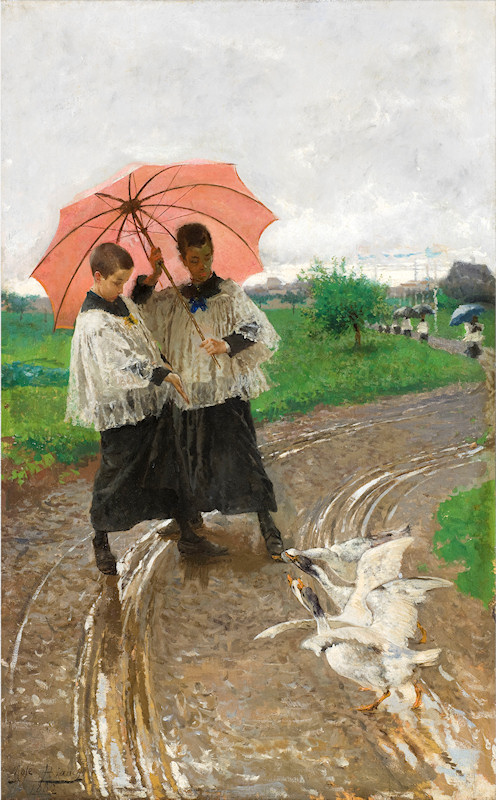 The Return from the Festival, 1880, Mosè Bianchi