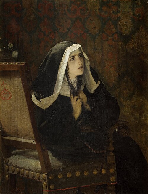 The nun of Monza, 1865, Mosè Bianchi
