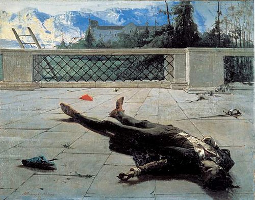 L'Heure du duel, 1866, Mosè Bianchi