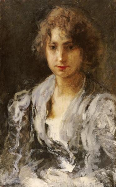 Portrait of Simonetta Galimberti, 1861, Mosè Bianchi