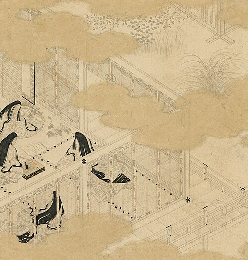 Albums of scenes from The Tale of Genji (Genji monogatari gajō), 1650, Tosa Mitsunori