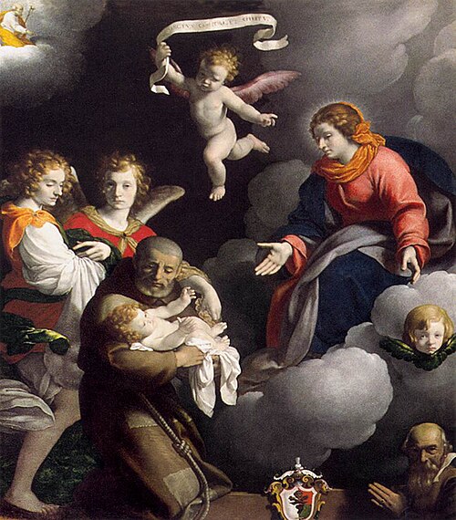 Visione di San Felice da Cantalice, 1644, Carlo Ceresa