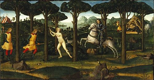 Forest Scene from the Tale of Nastagio degli Onesti, in Boccaccio's "Decameron", 1500, Davide Ghirlandaio