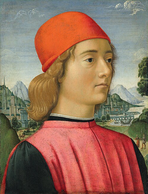 Portrait of a Young Man, 1490, Davide Ghirlandaio