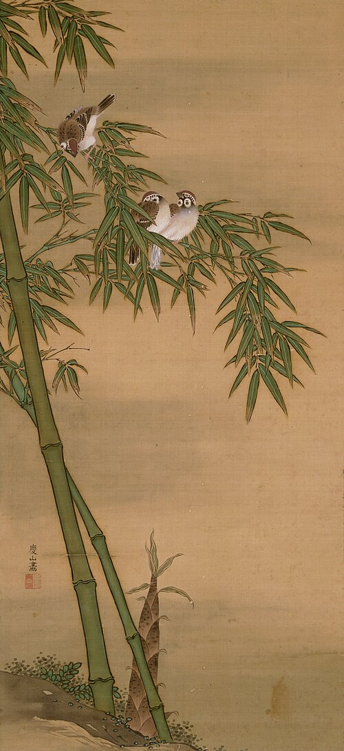 Sparrows and Bamboo, , Ohara Keizan
