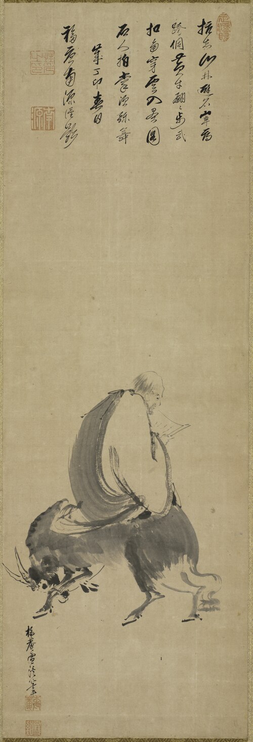 Weizheng Riding on an Ox, 1687, Yamaguchi Sekkei
