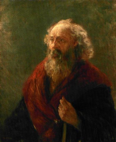 Portrait of an old man, 1900, Okada Saburosuke