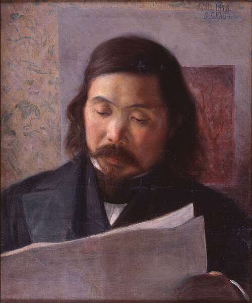 Porträt des Jiro Okabe, 1898, Okada Saburosuke