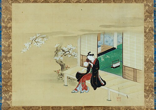 Young Man Playing a Shoulder Drum, 1750, Kawamata Tsunemasa