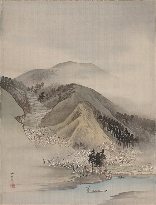 Blossoms by a River, 1800, Gyokusho Kawabata