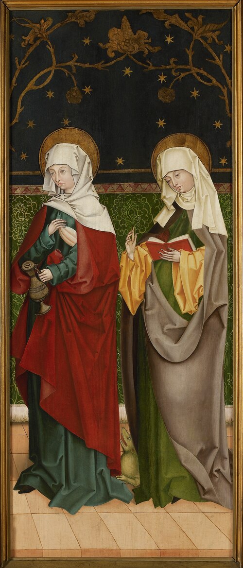Elisabeth van Hongarije en Margareta, 1489, Meester van Kaufbeuren