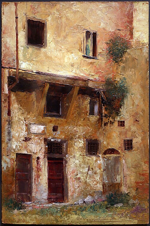vecchie case in piazza davanzati a firenze, 1904, Gualtiero Baynes