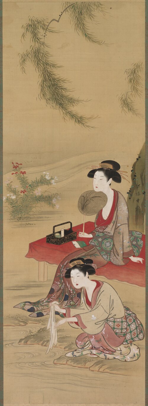 Beneath the Willow, 1808, Tsukioka Sessai