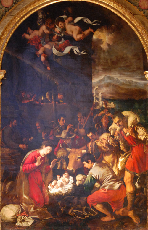 Adoración de los pastores, 1620, Angelo Nardi