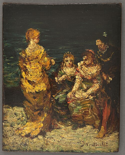 La conversation interrompue, , Adolphe Joseph Thomas Monticel