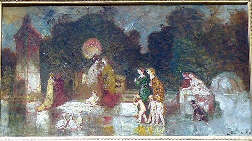 Le repas des cygnes, 1882, Adolphe Joseph Thomas Monticel