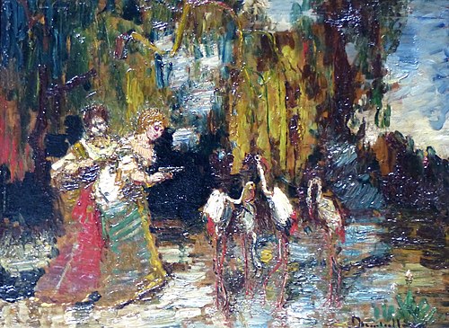 Les flamants, 1870, Adolphe Joseph Thomas Monticel