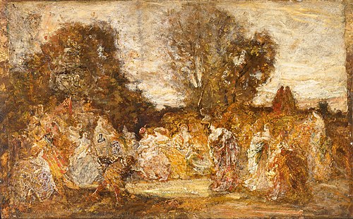 Ladies in a Garden, 1870, Adolphe Joseph Thomas Monticel