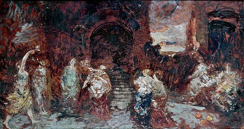 Ladies Playing with Oranges, 1880, Adolphe Joseph Thomas Monticel