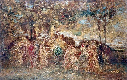 Scene from Boccaccio, 1870, Adolphe Joseph Thomas Monticel