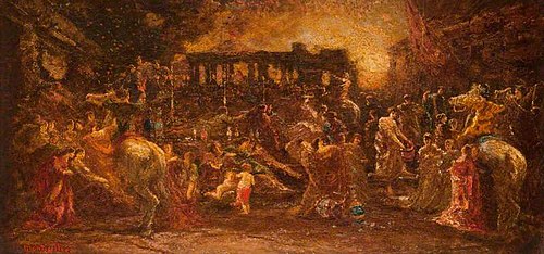 Destruction of Pompeii, 1850, Adolphe Joseph Thomas Monticel