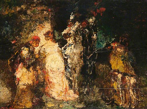 Women and Cavaliers, 1873, Adolphe Joseph Thomas Monticel