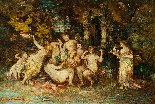 Bacchantes, 1886, Adolphe Joseph Thomas Monticel