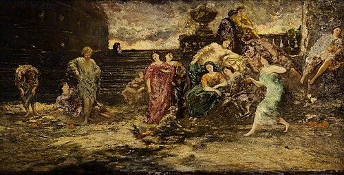 The Orange Game, 1885, Adolphe Joseph Thomas Monticel