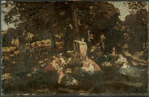 Scène du Décaméron, , Adolphe Joseph Thomas Monticel