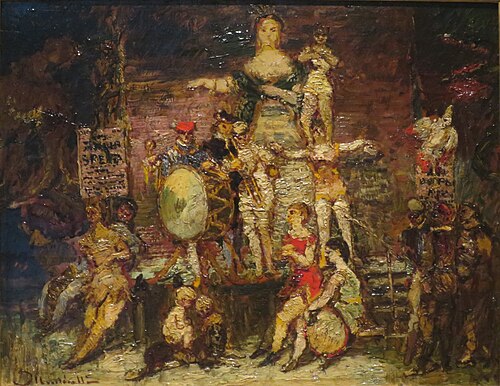 La Parade des saltimbanques, , Adolphe Joseph Thomas Monticel
