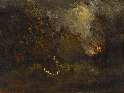 Le Repos sur l'herbe, , Adolphe Joseph Thomas Monticel